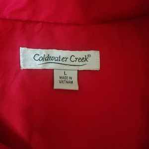 Coldwater Creek red quilted zip up vest